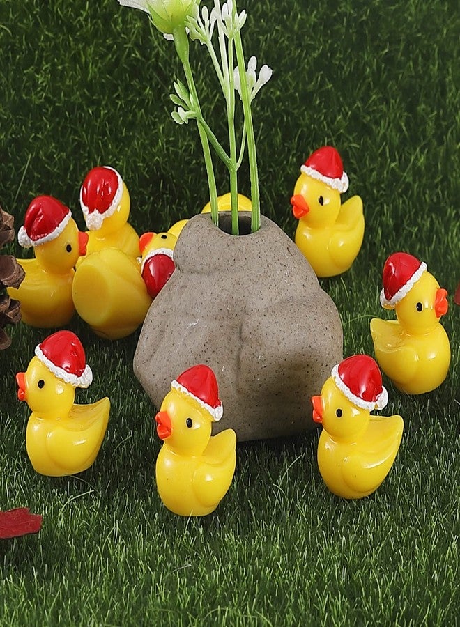 kapeiluo 50Pcs Mini Resin Ducks, Mini Christmas Ducks Miniature Duck Figures Ornament for Craft, Dollhouse, Garden Decoration, Home Decorations Christmas Party Favors Gift - Image 4